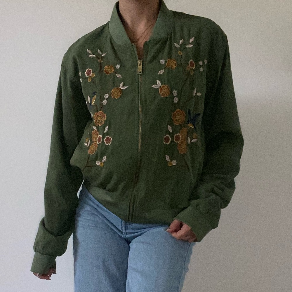 Floral bomber jacket
